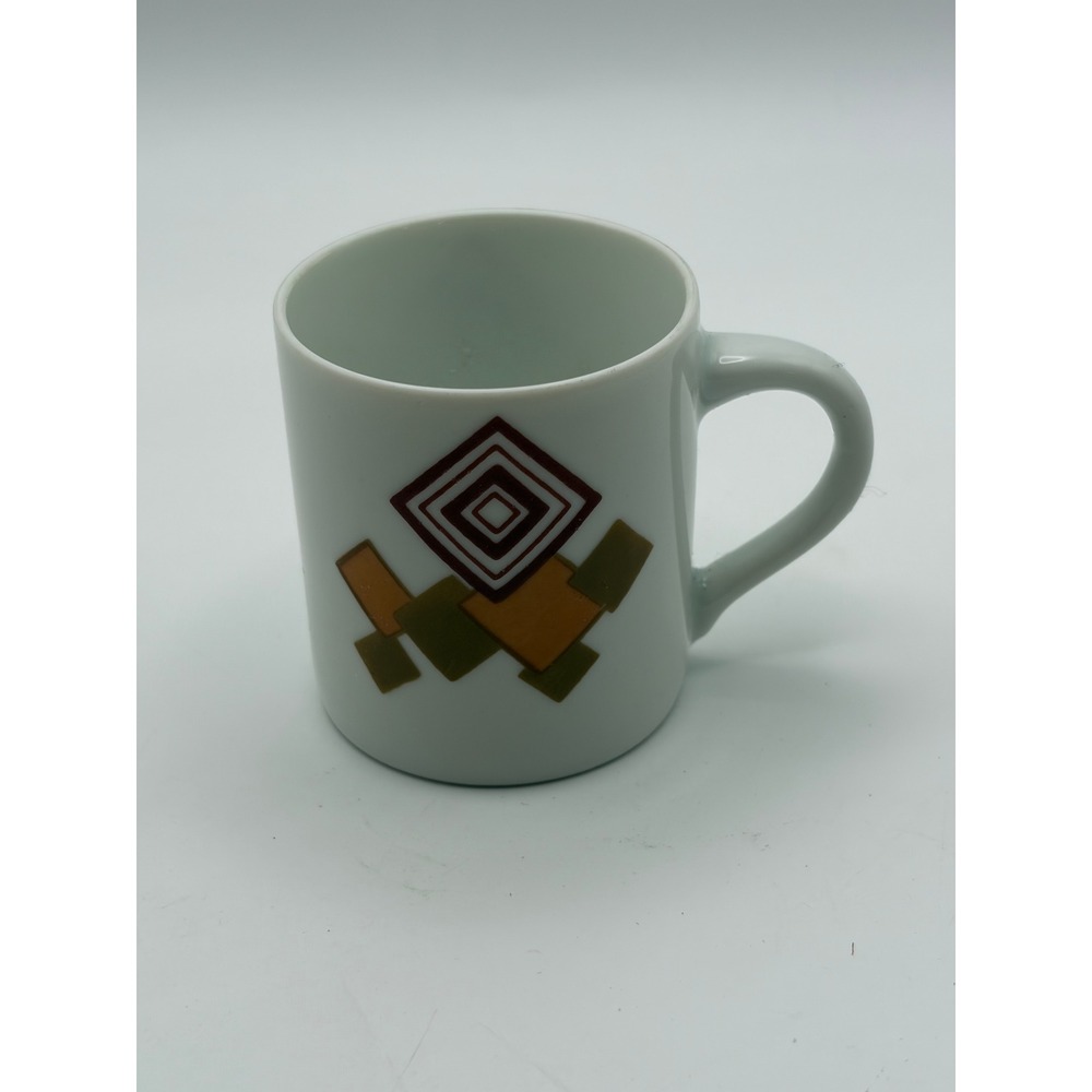 Mid Century espresso mug Porcelana Schmidt in brazil, retro vintage geometric